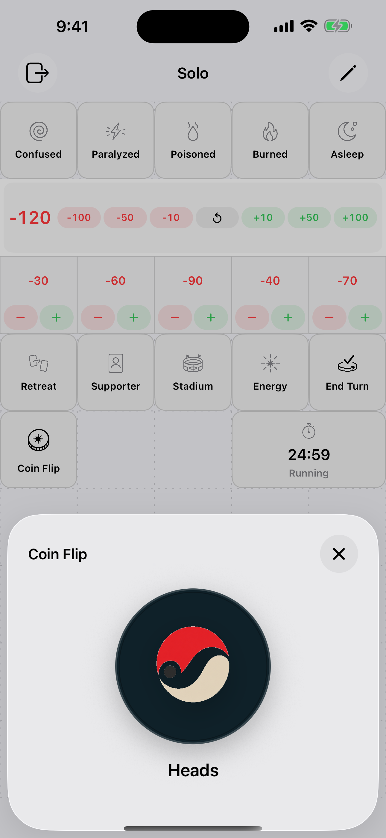 Poképani coin flip result